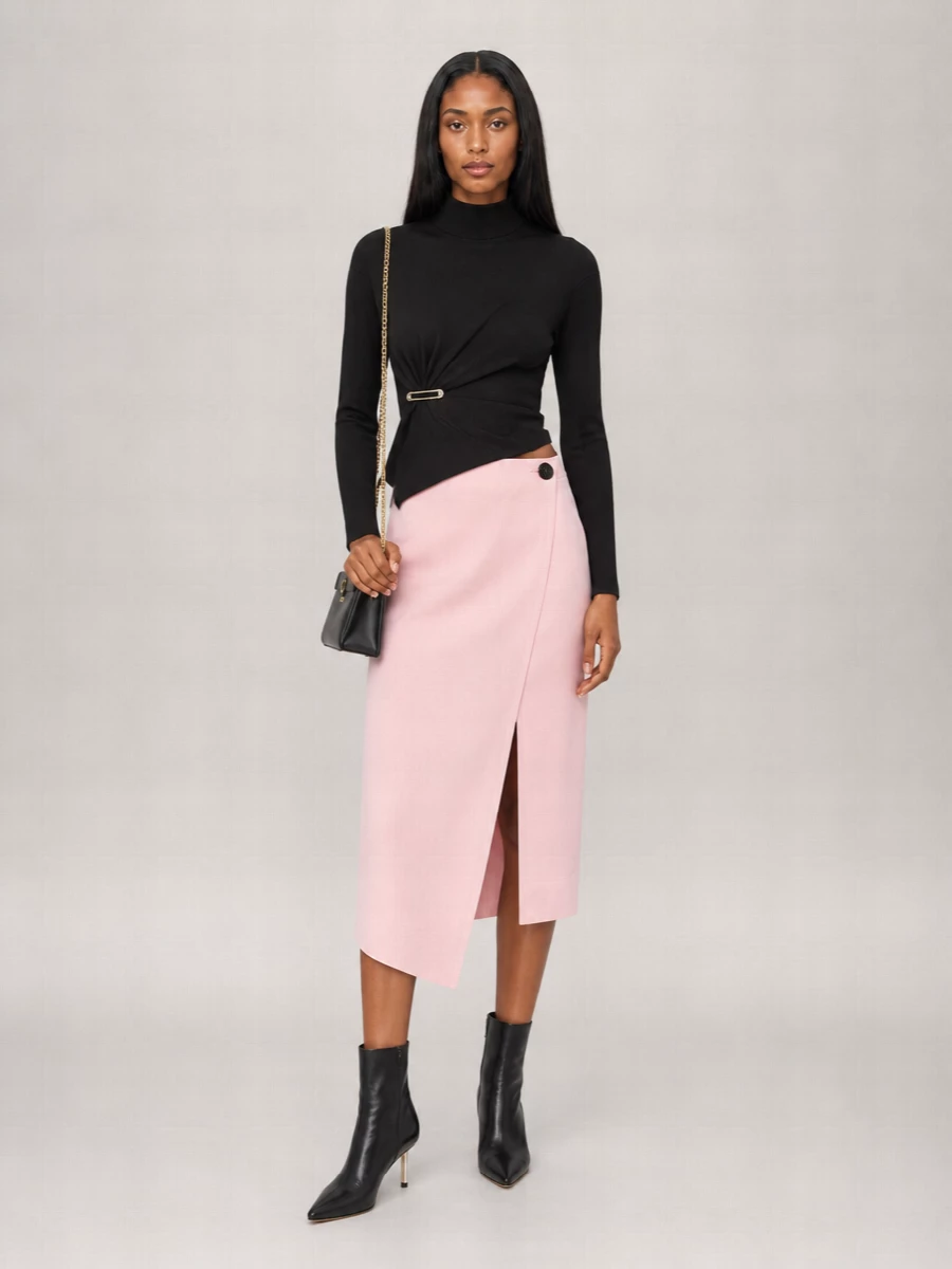 Bottega Veneta Cotton Wrap Skirt