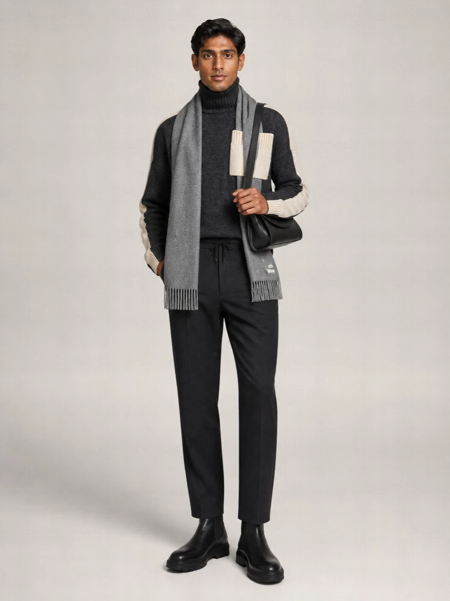 Jw Anderson Two Tone High-Neck Jumper