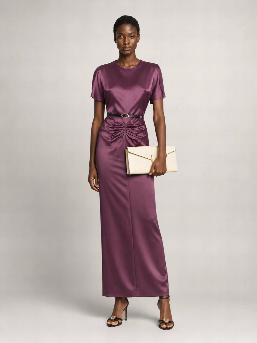 Victoria Beckham Gathered Waist Maxi Dress