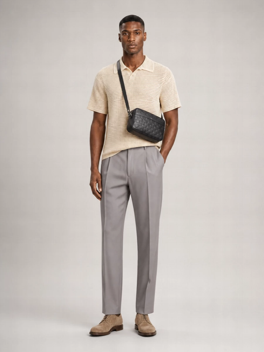 Celine Horizontal Messenger Handbag Embossed Design