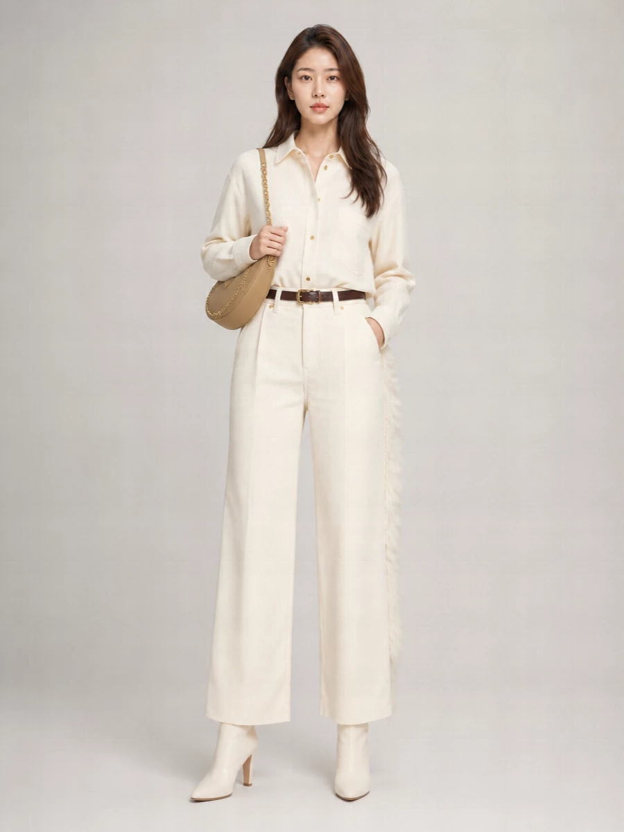 Darkpark Corduroy Feather Chain Relaxed-Fit Straight-Leg Carpenter Pants