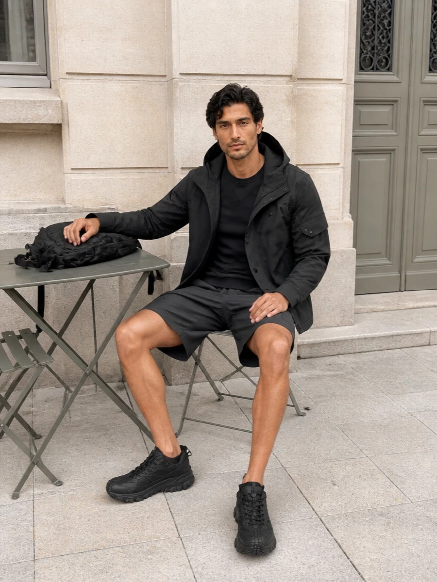 Ten c jacket cargo shorts moncler sneakers