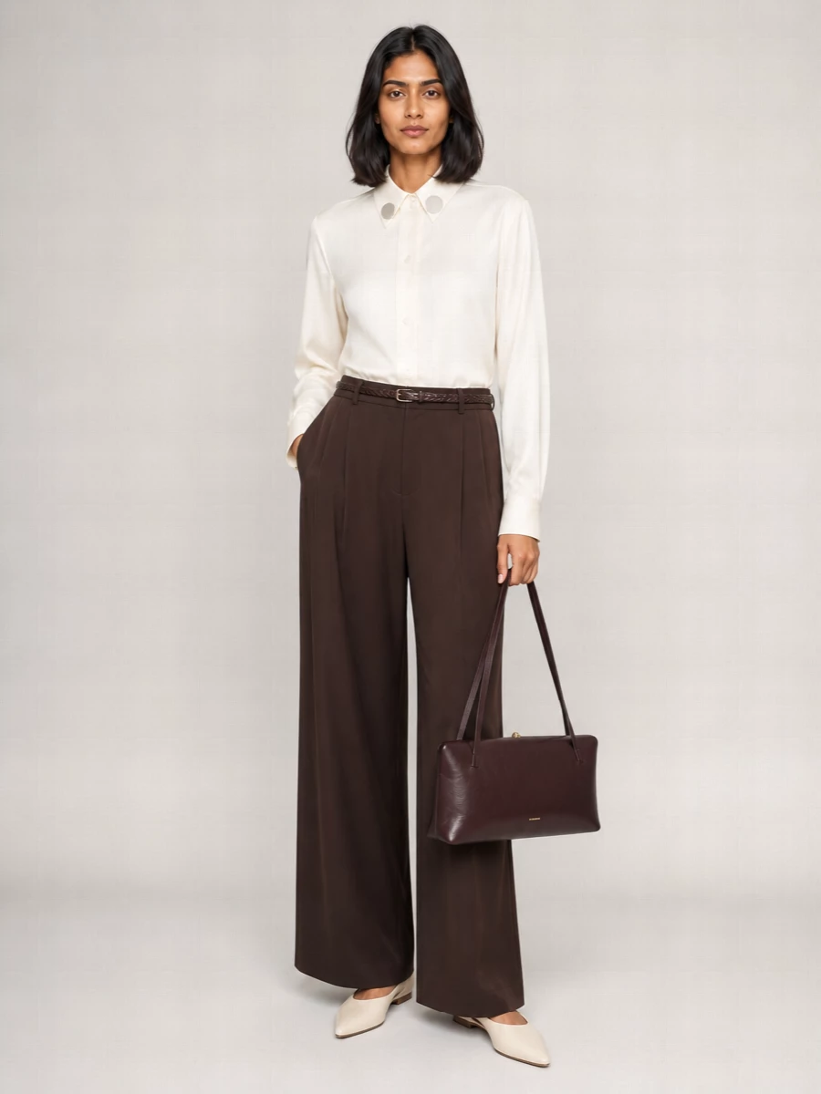 Jil Sander Satin Wide-Leg Trousers