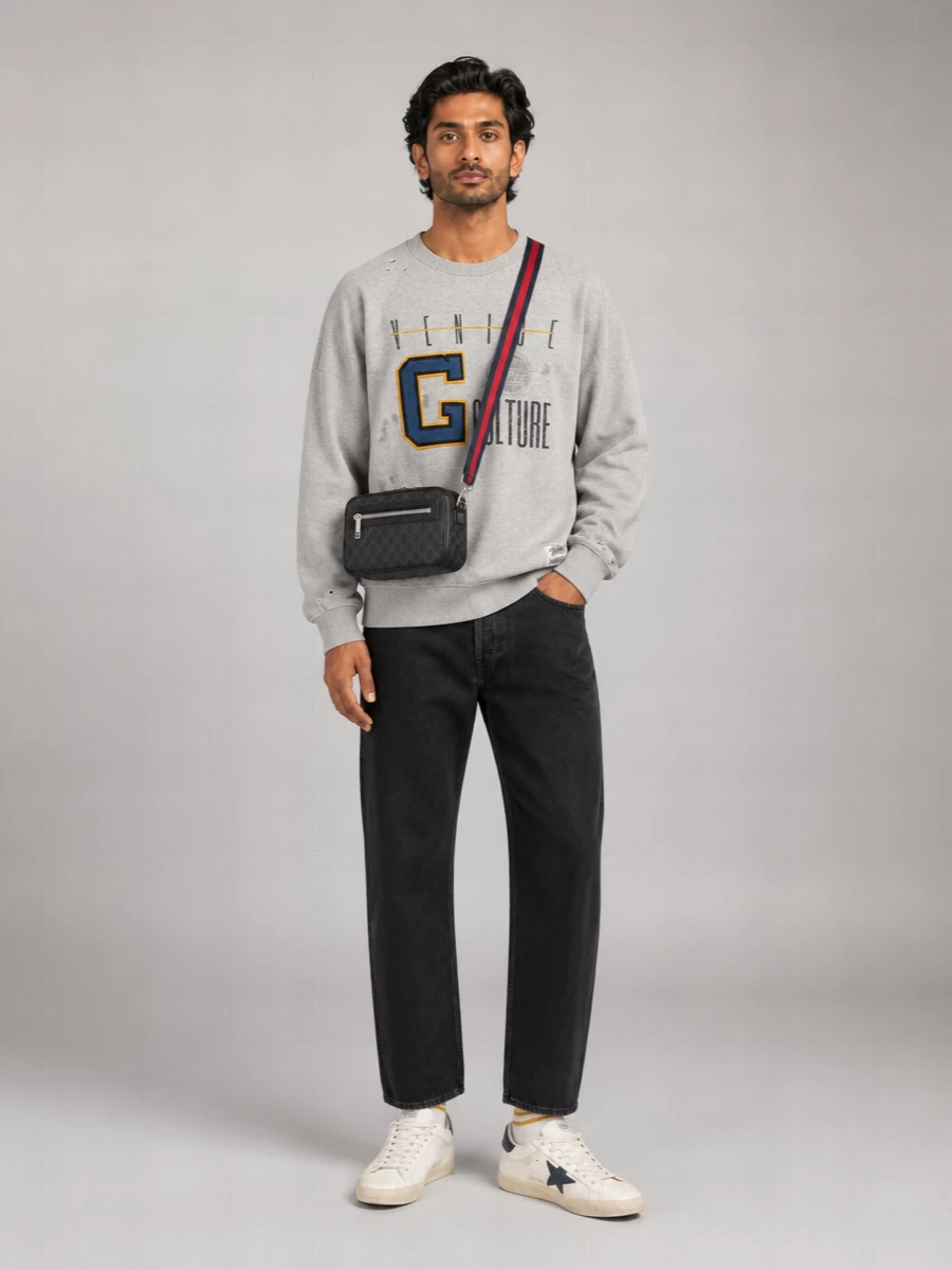 Golden Goose Cotton Logo Print Sweatshirt