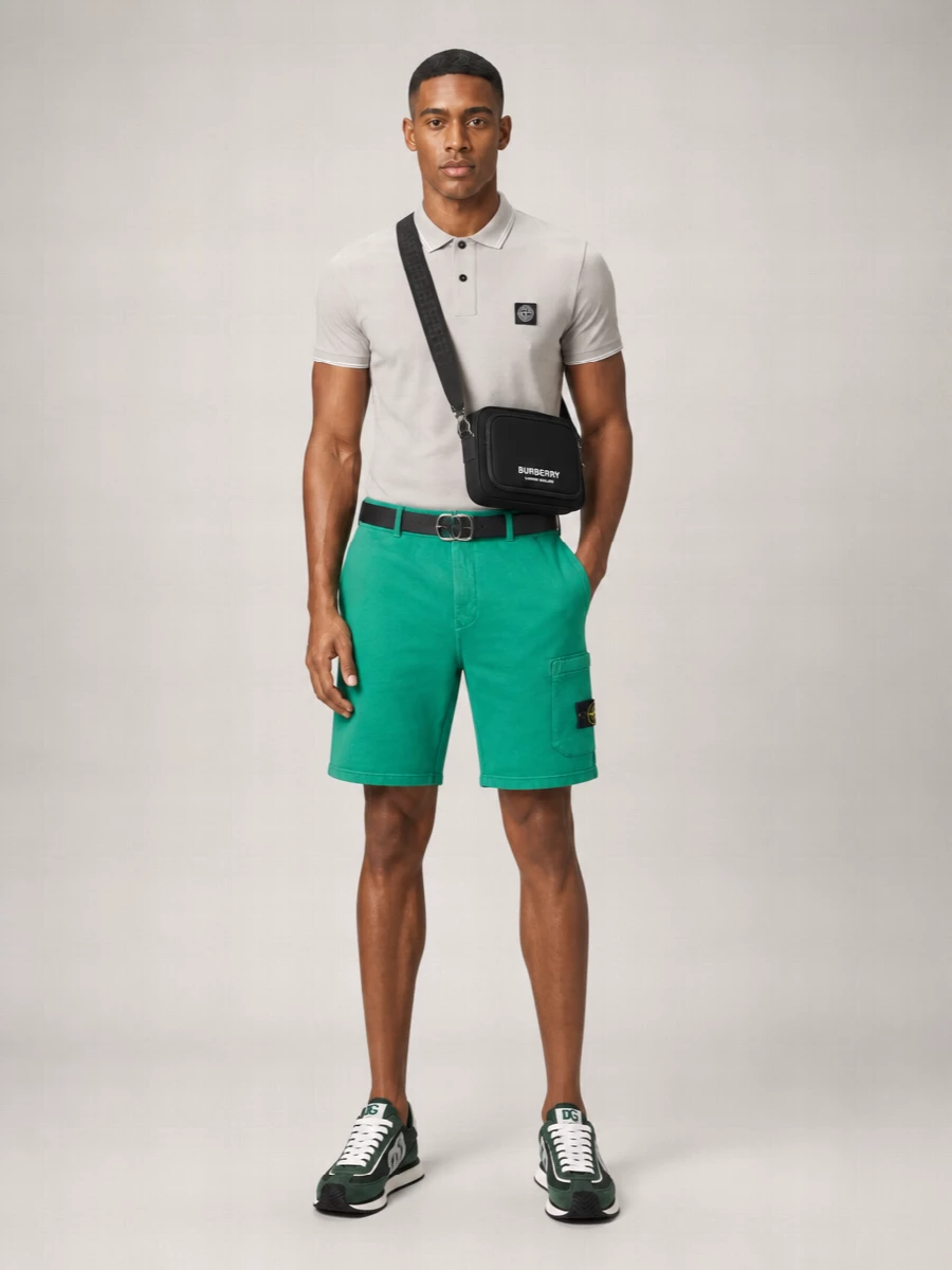 Stone Island Cotton Cargo Shorts