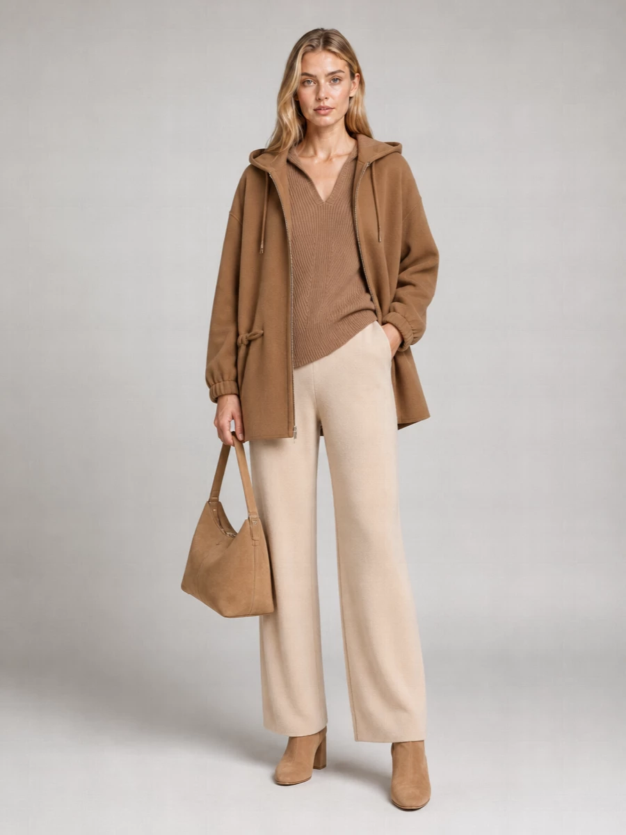 S Max Mara Wool Hooded Coat