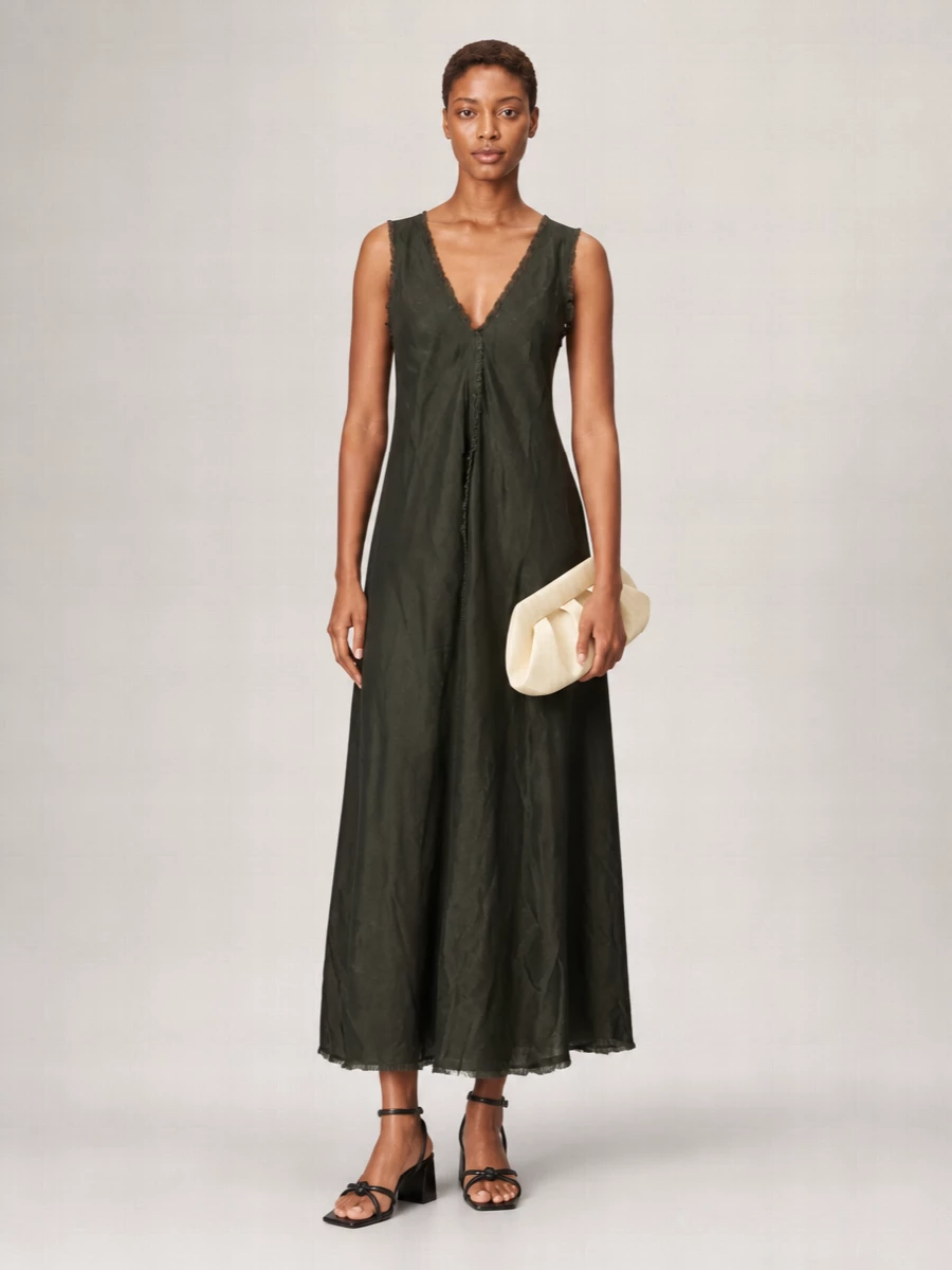 Parosh Linen Maxi Dress