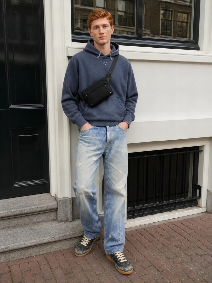 Our legacy jeans margiela sneakers streetwear outfit