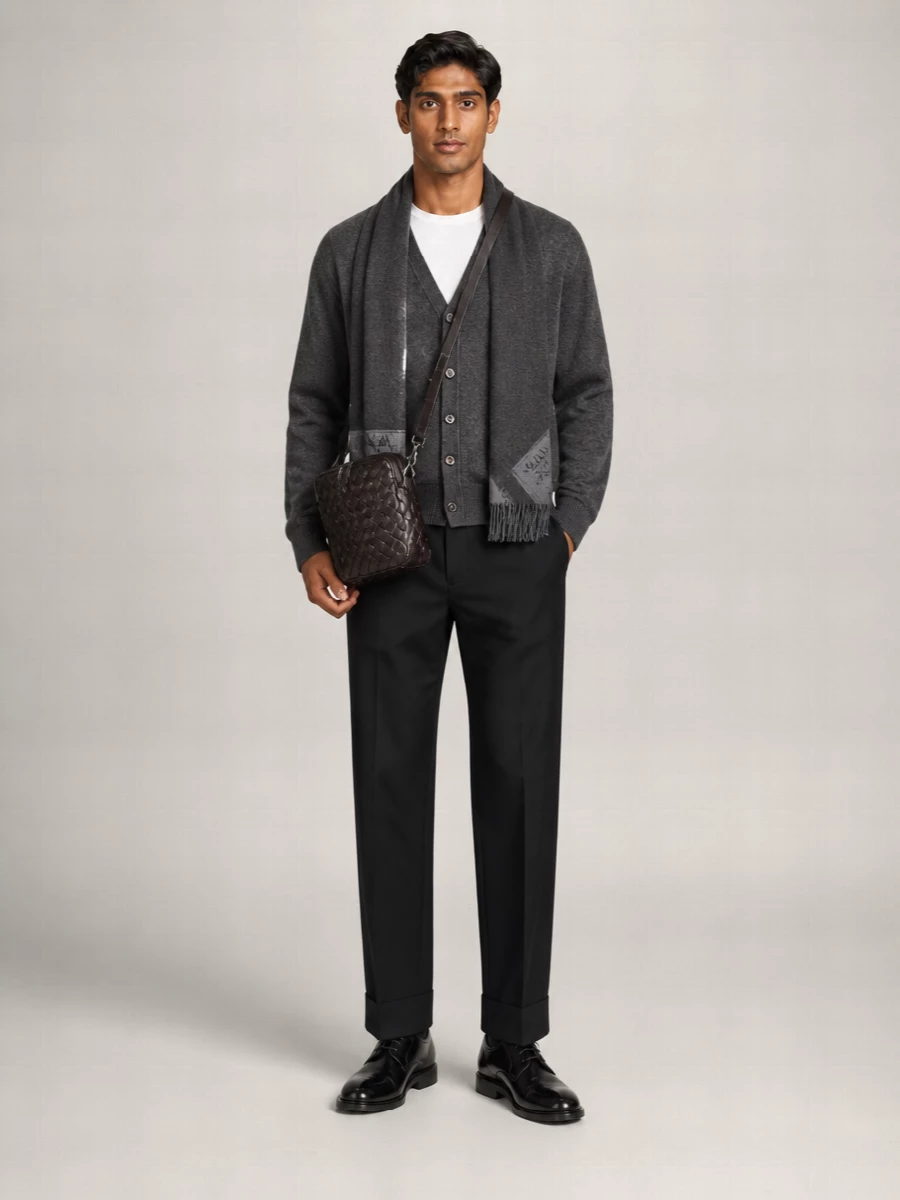 Maison Margiela Wool Long-Sleeve Cardigan