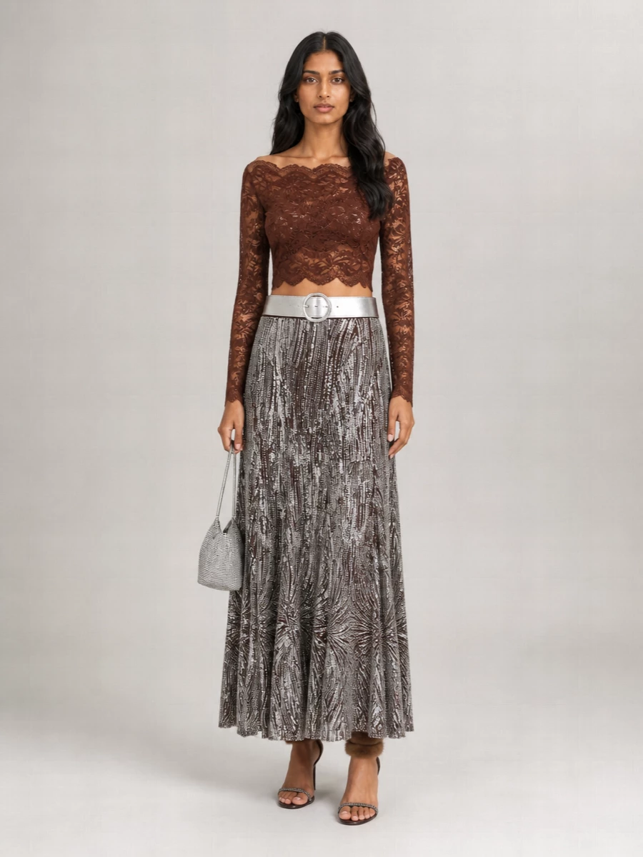 Paco Rabanne Embellished Maxi Skirt