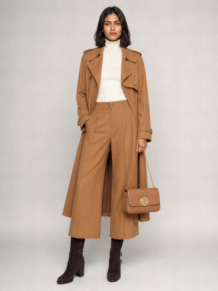 Chloé Cotton Belted Long Trench Coat