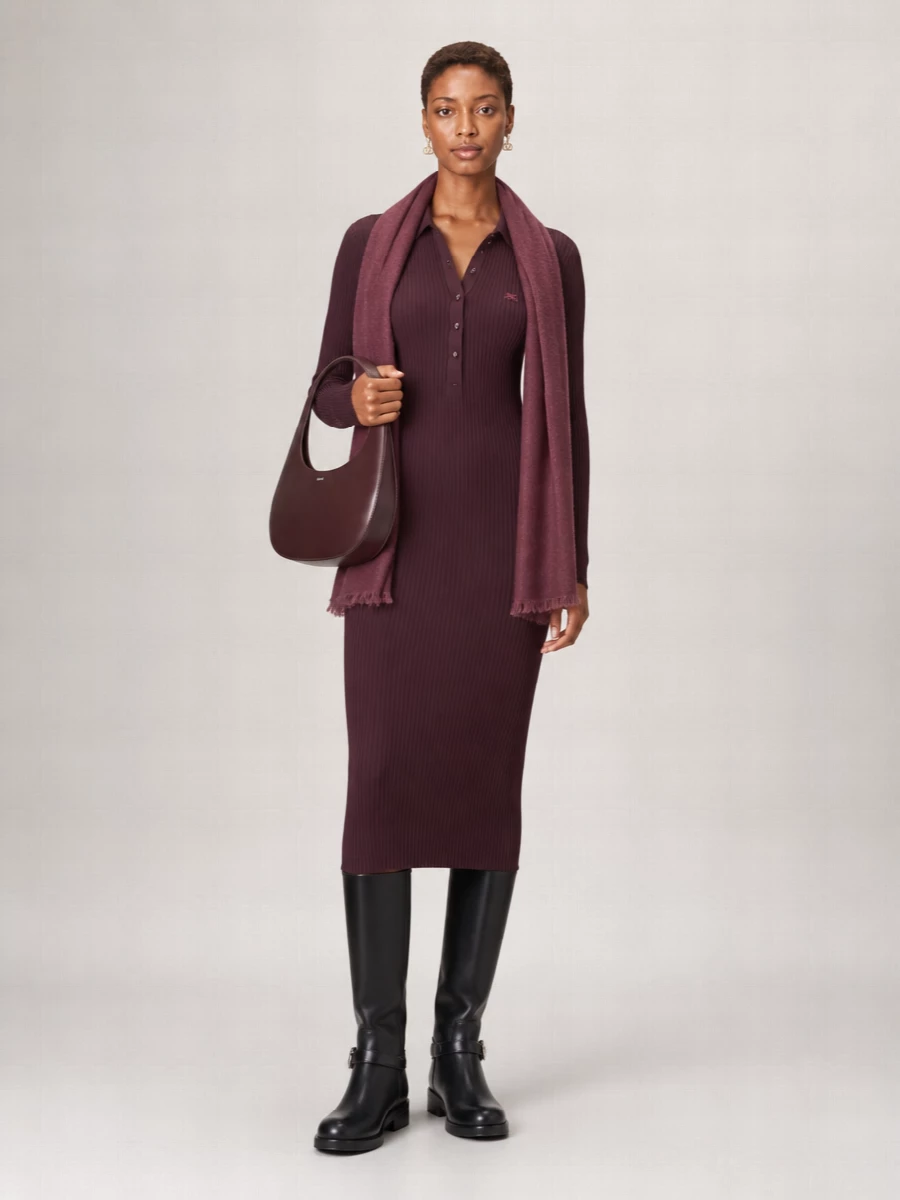 Courrèges Ribbed Polo Midi Dress