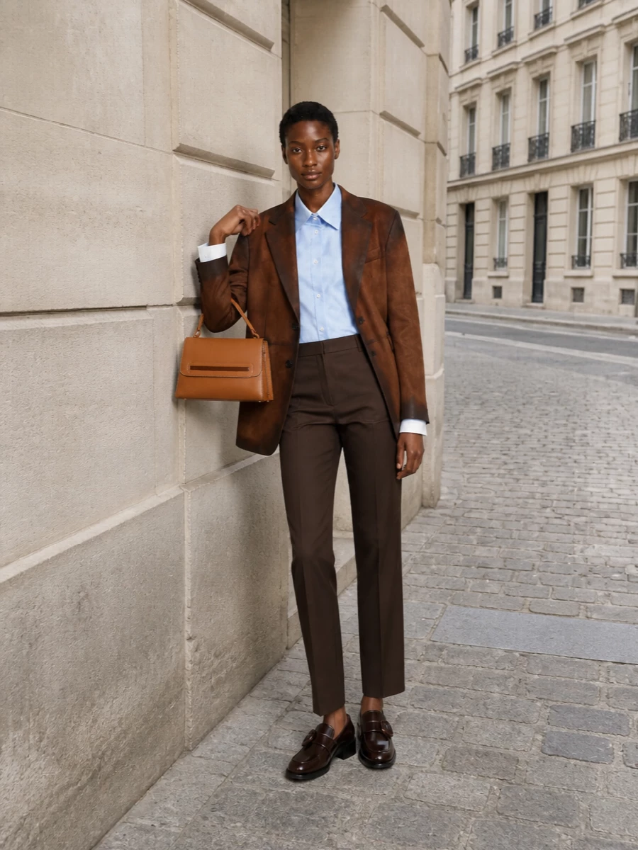 Acne studios blazer brunello cucinelli trousers outfit