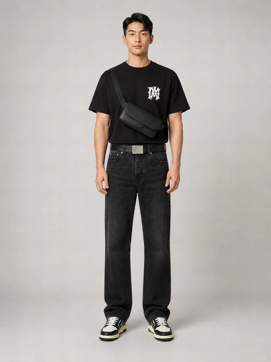 Amiri Graphic Print Cotton Crew Neck T-Shirt