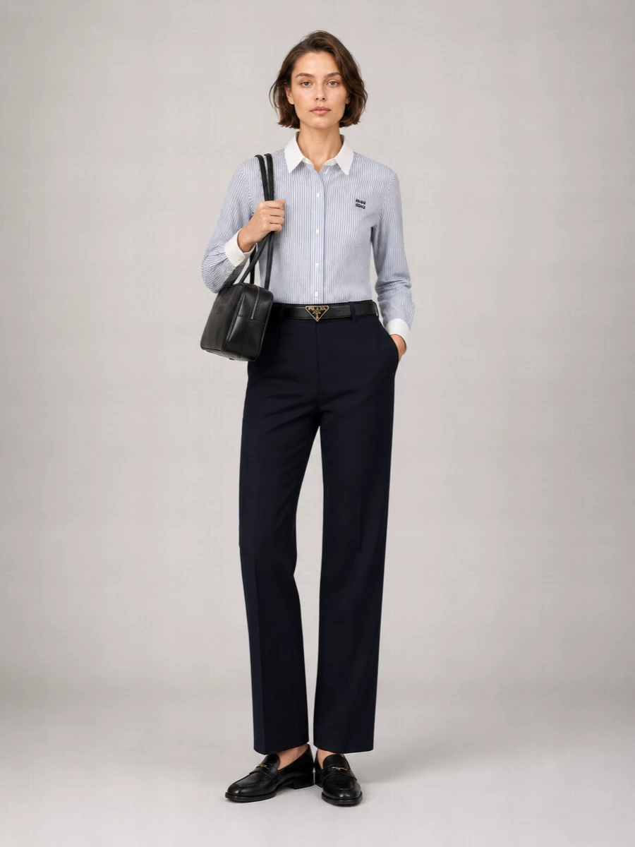 Miu Miu Embroidered Cotton Shirt