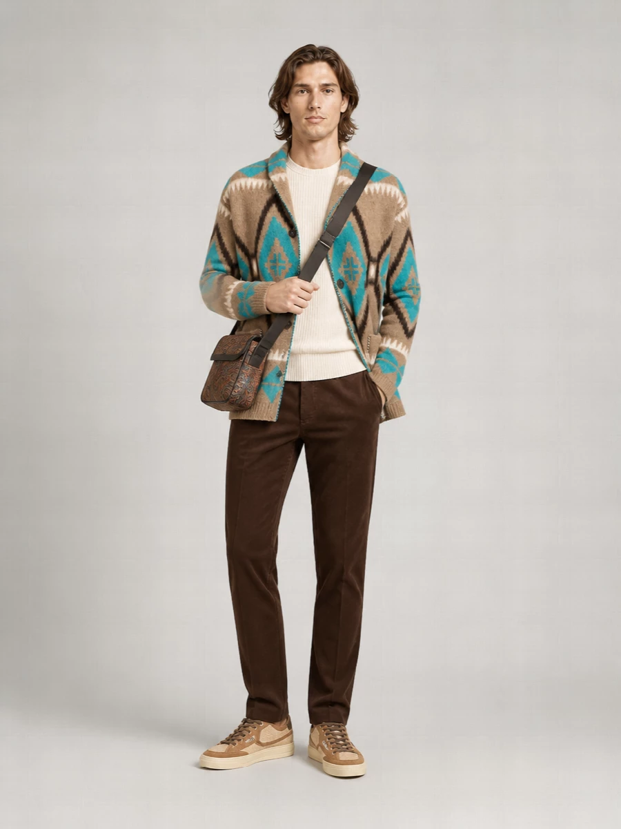 Amaranto Chunky-Knit Cardigan