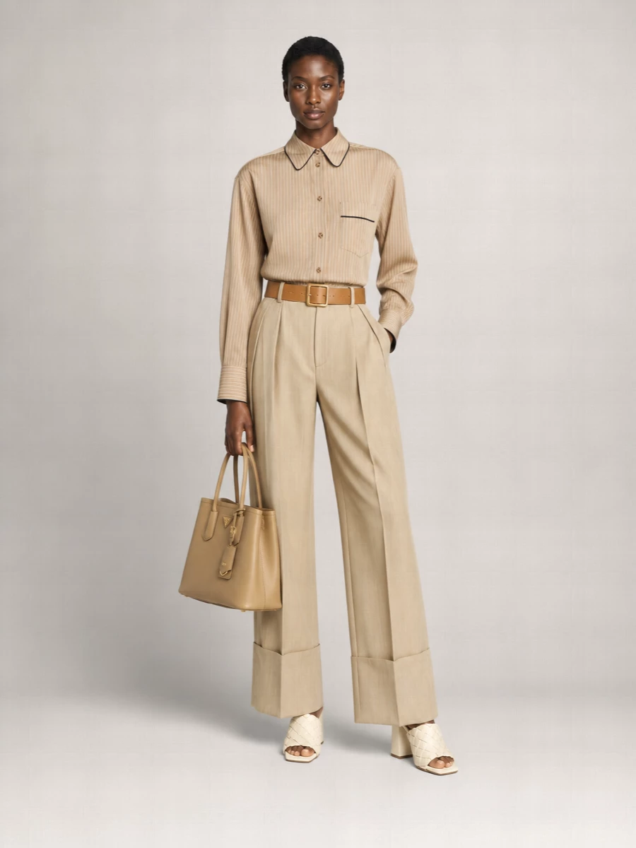 Victoria Beckham Wool Wide-Leg Trousers