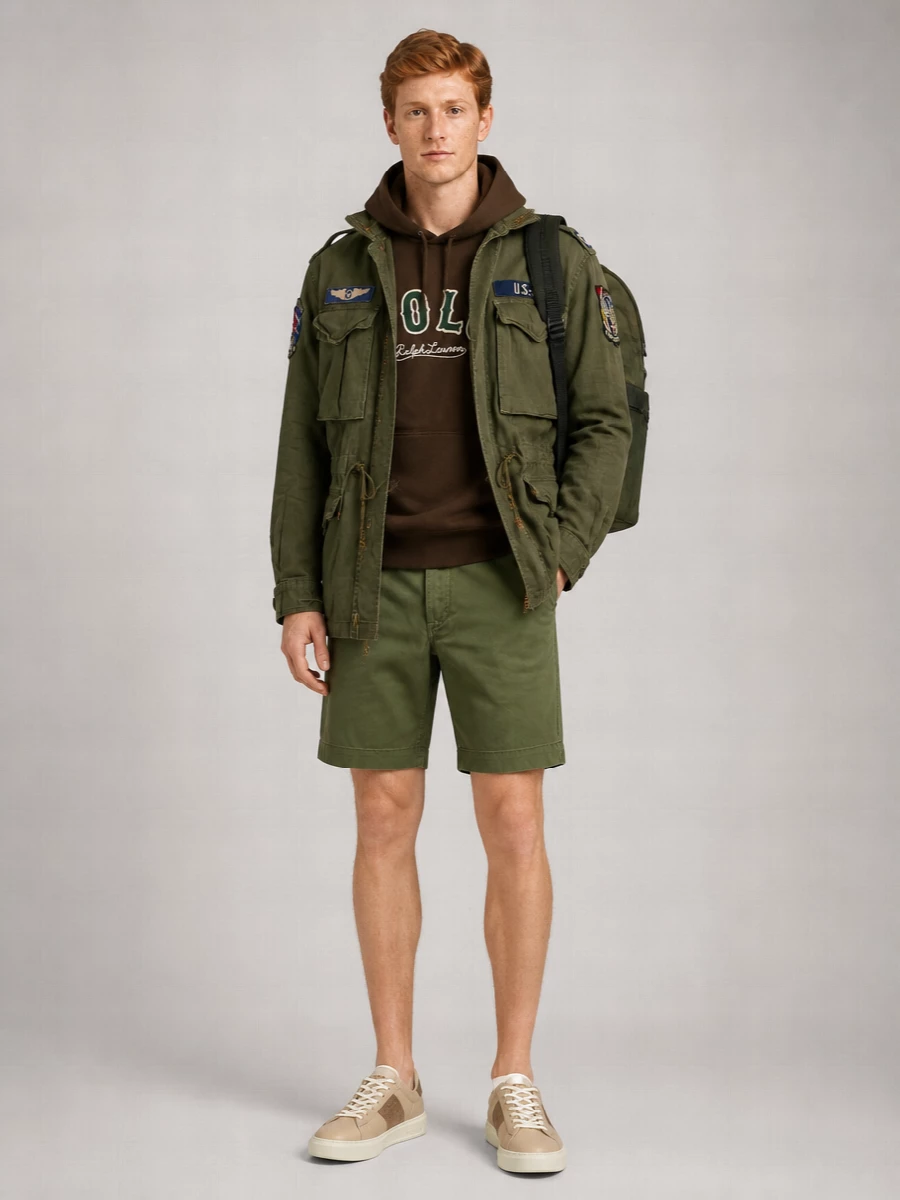 Polo Ralph Lauren Cotton Hooded Military Jacket