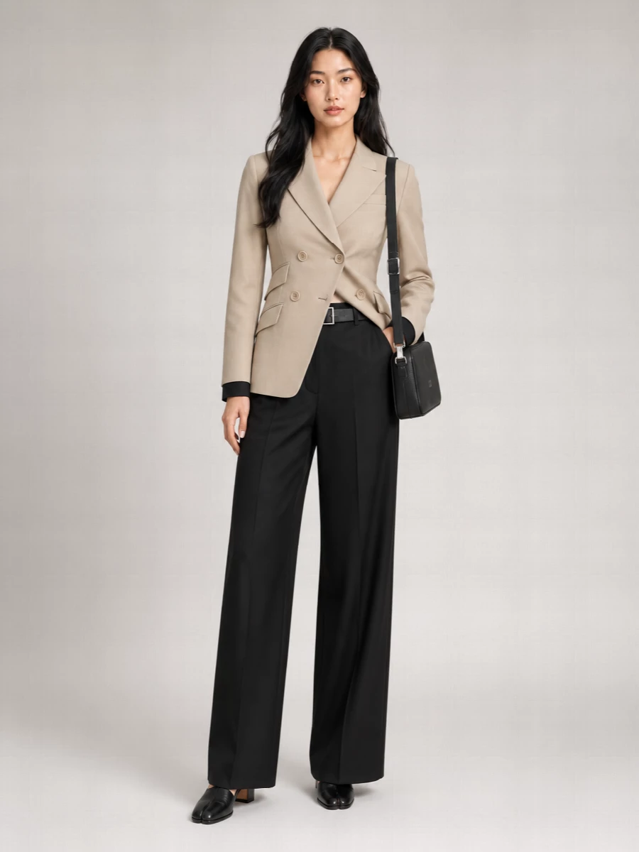 S Max Mara Asymmetric Wide-Leg Trousers