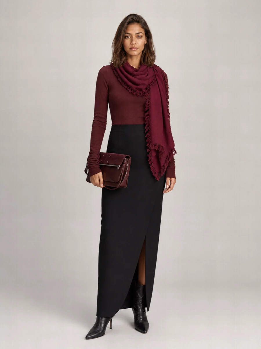 Ann Demeulemeester cotton ribbed cropped long sleeve top