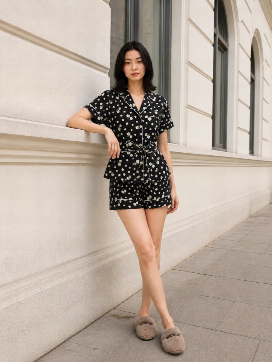 Dolce gabbana floral silk pyjamas pistachio bag
