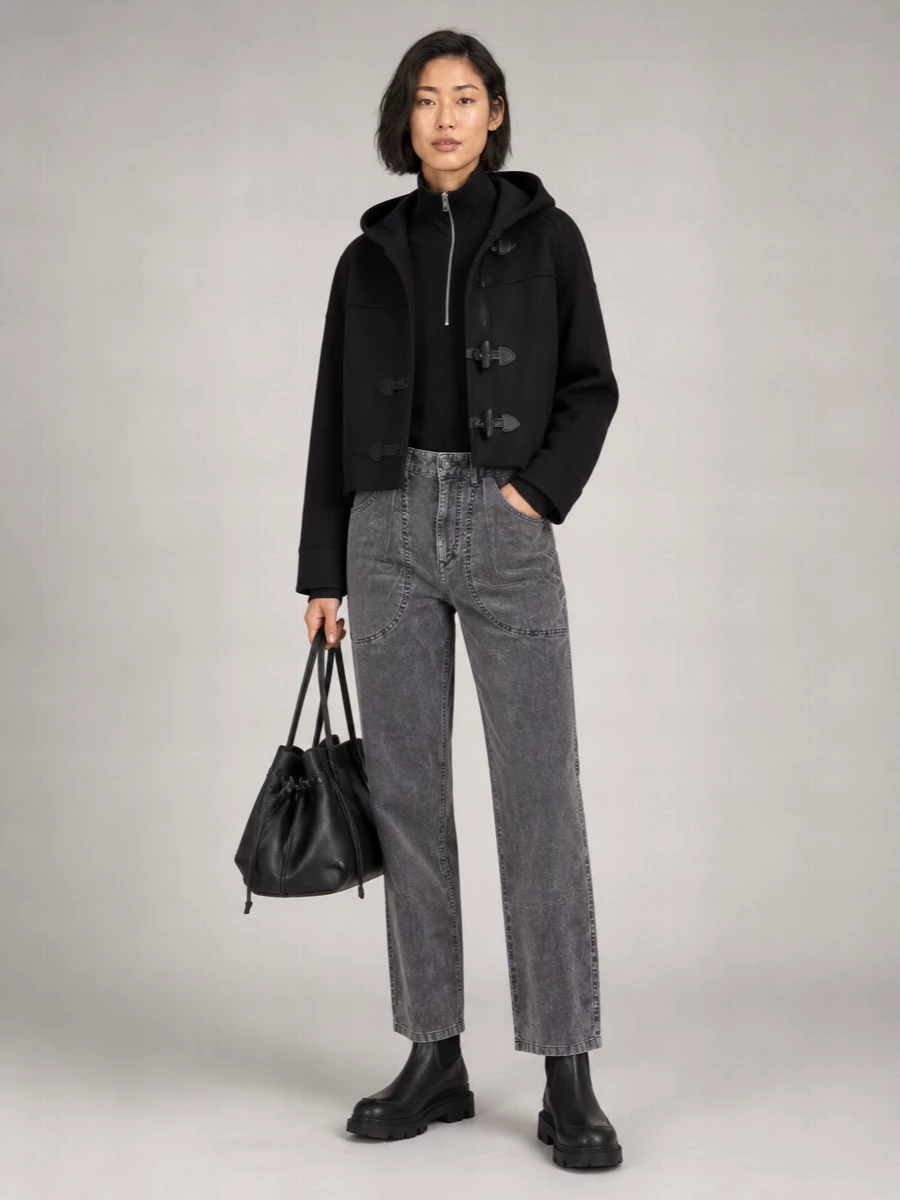 Yuzefi Asif Leather Draped Bucket Bag