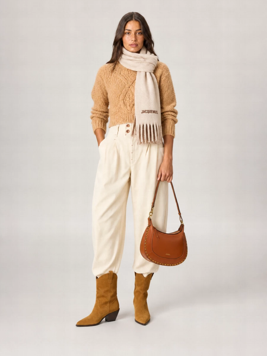 Isabel Marant Alpaca Cable-Knit High-Neck Jumper