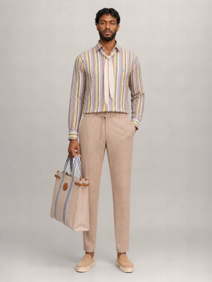 Etro Striped Linen Regular-Fit Shirt