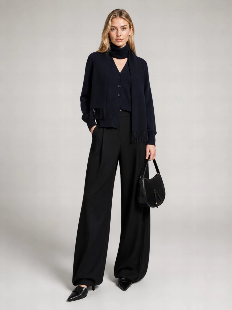 Loewe Cashmere Asymmetric V-Neck Cardigan