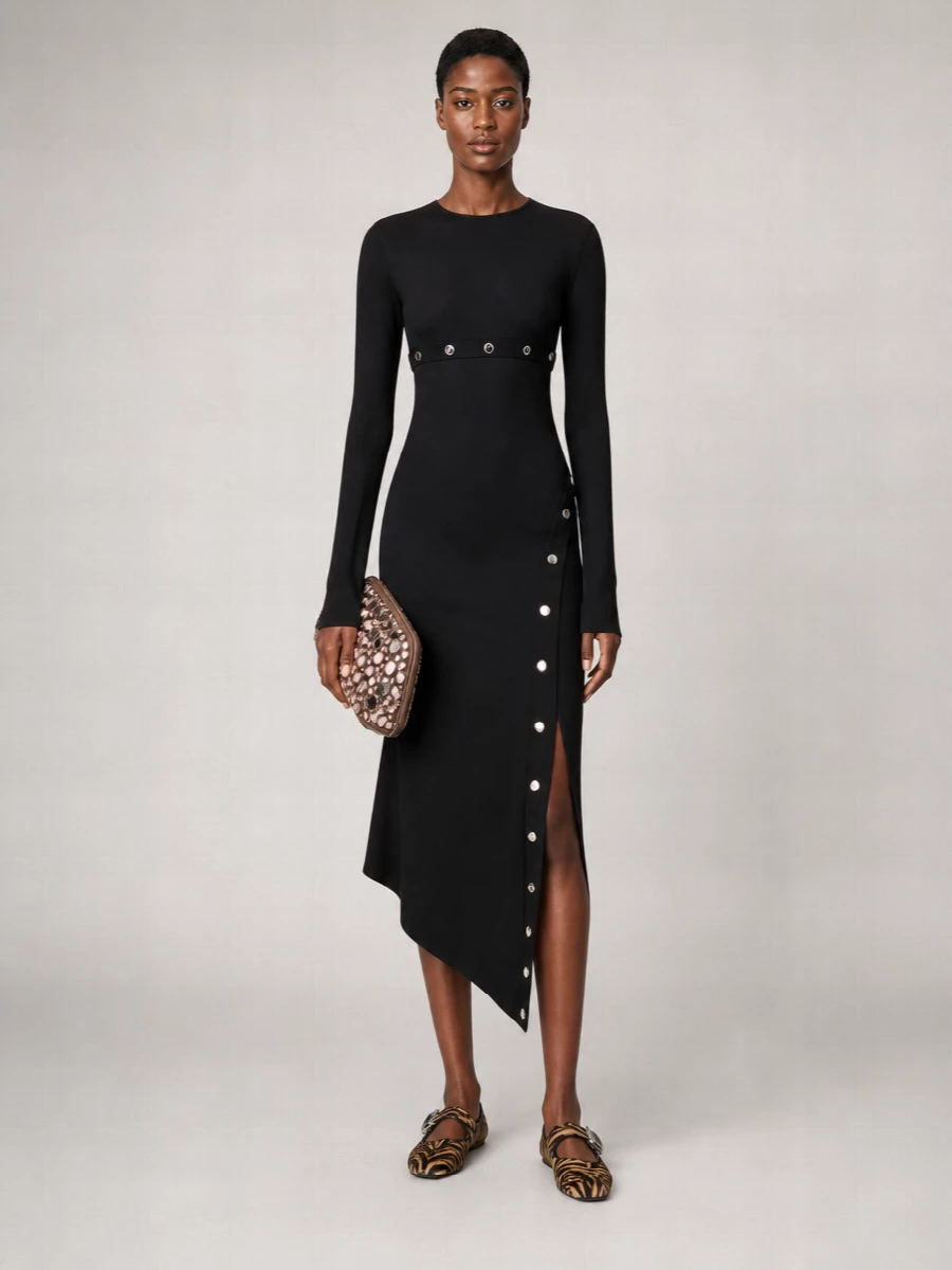 The Attico Na Calf Leather Embellished Clutch Bag