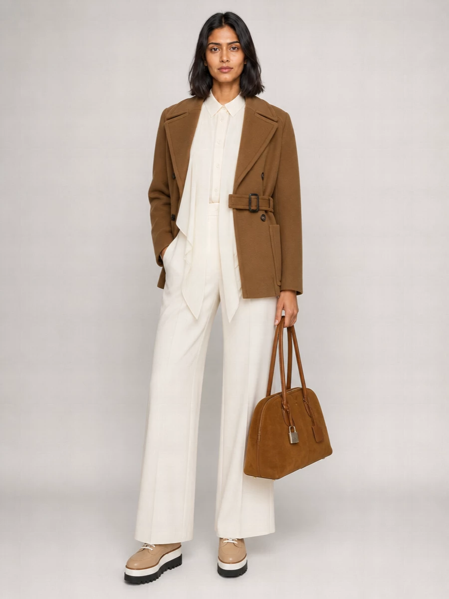 Stella Mccartney Wool Double-Breasted Coat