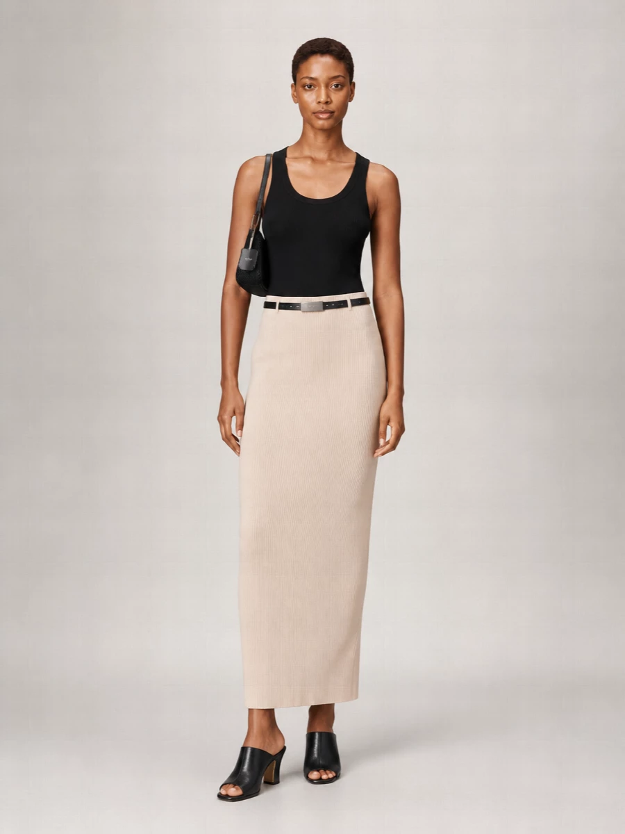 Max Mara Wool Ribbed Sleeveless Top