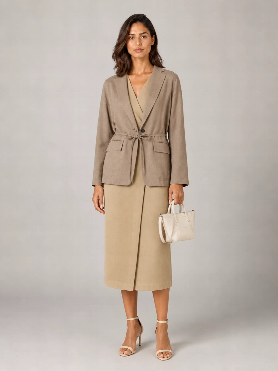 Brunello Cucinelli Viscose And Linen Single-Breasted Blazer