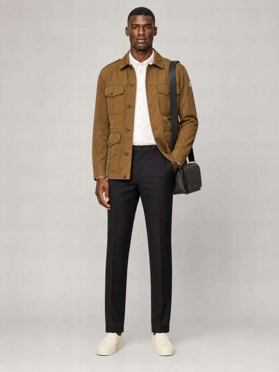 Moncler Cotton Blend Military Jacket
