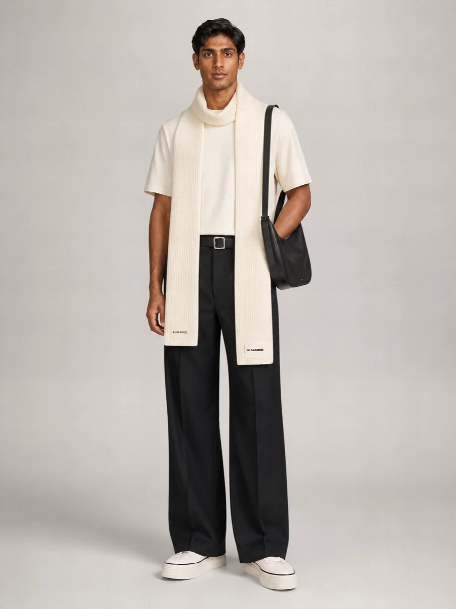 Jil Sander Cotton Oversized Logo Print T-Shirt