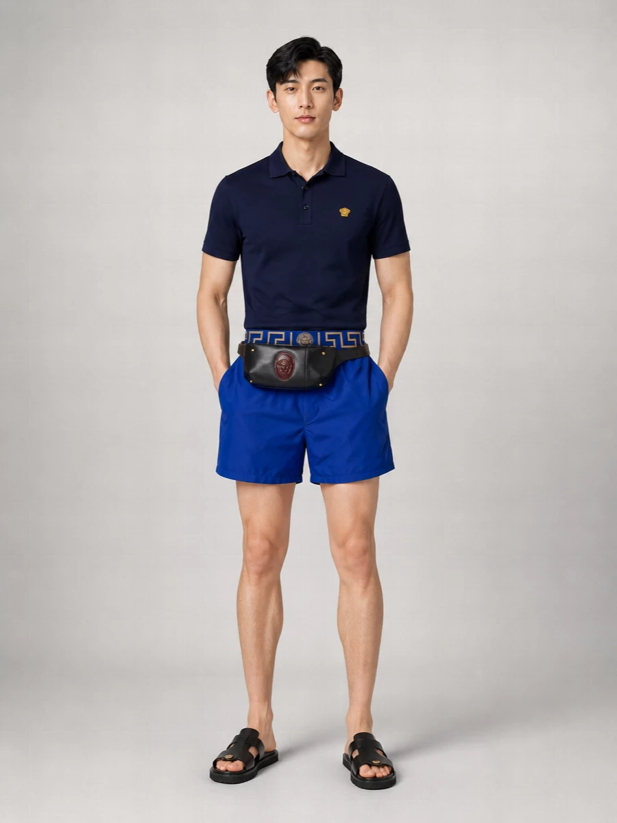Versace Greca Border Swim Shorts