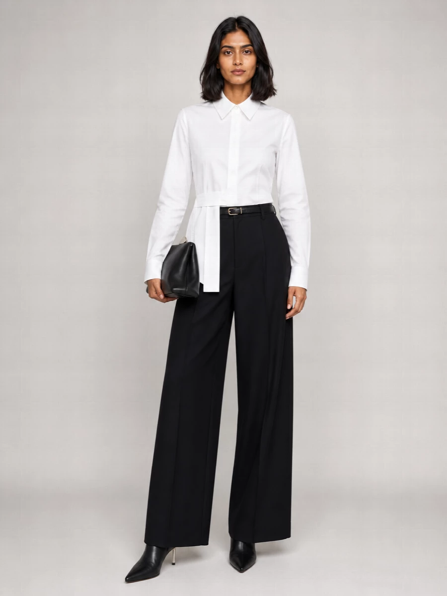 Giuseppe Di Morabito Wool Wide-Leg Trousers