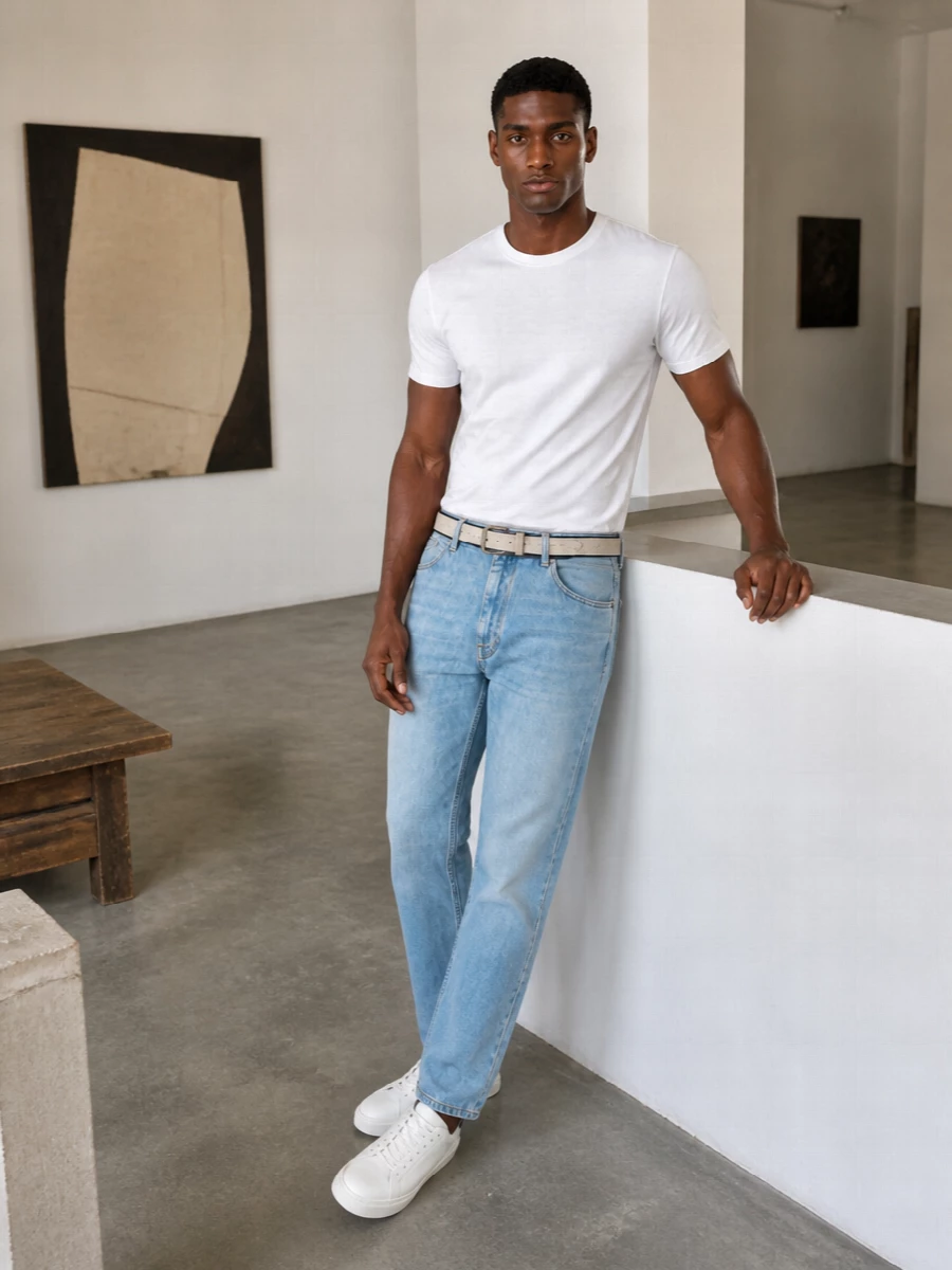 Closed light jeans white tee apc tote