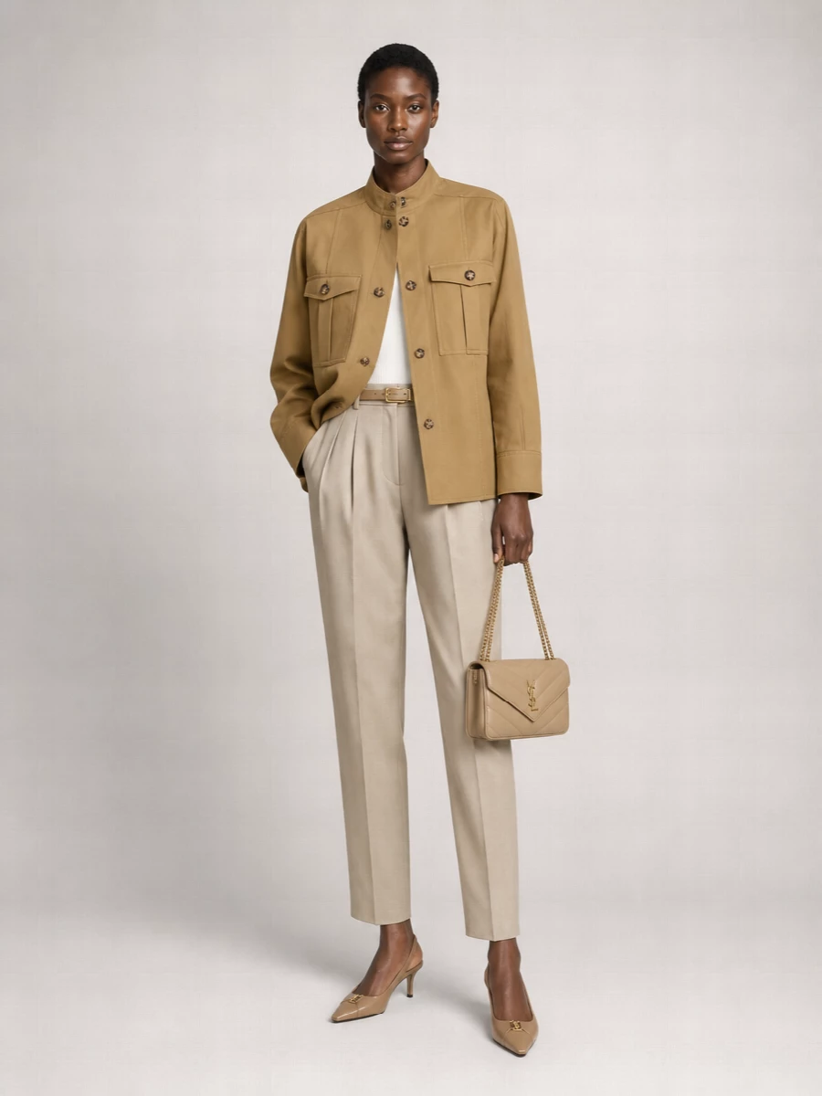 Saint Laurent Cotton Saharienne Shirt
