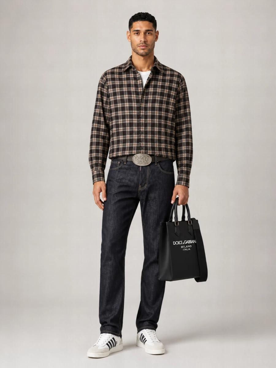 Dsquared2 Stretch Denim Straight-Leg Jeans