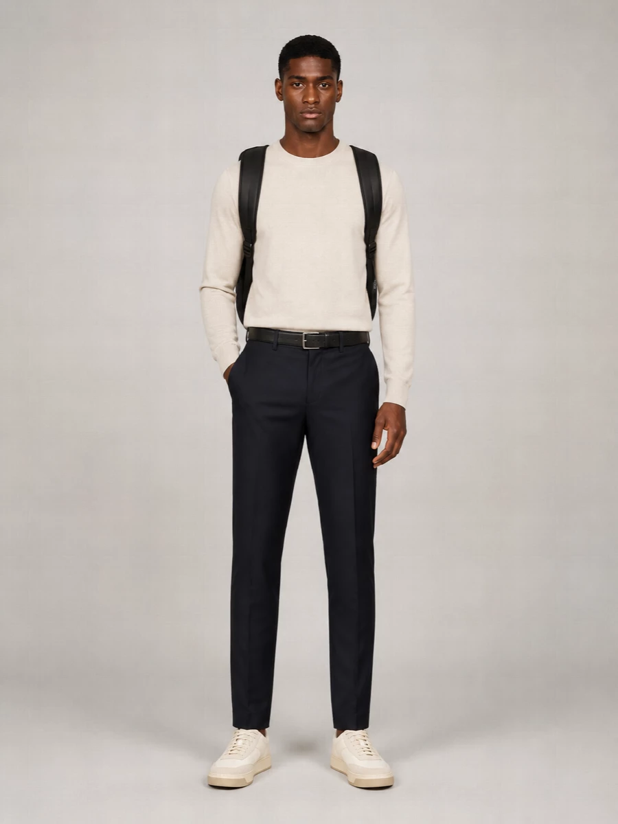 Boss Virgin Wool Crew-Neck Long-Sleeve Sweater