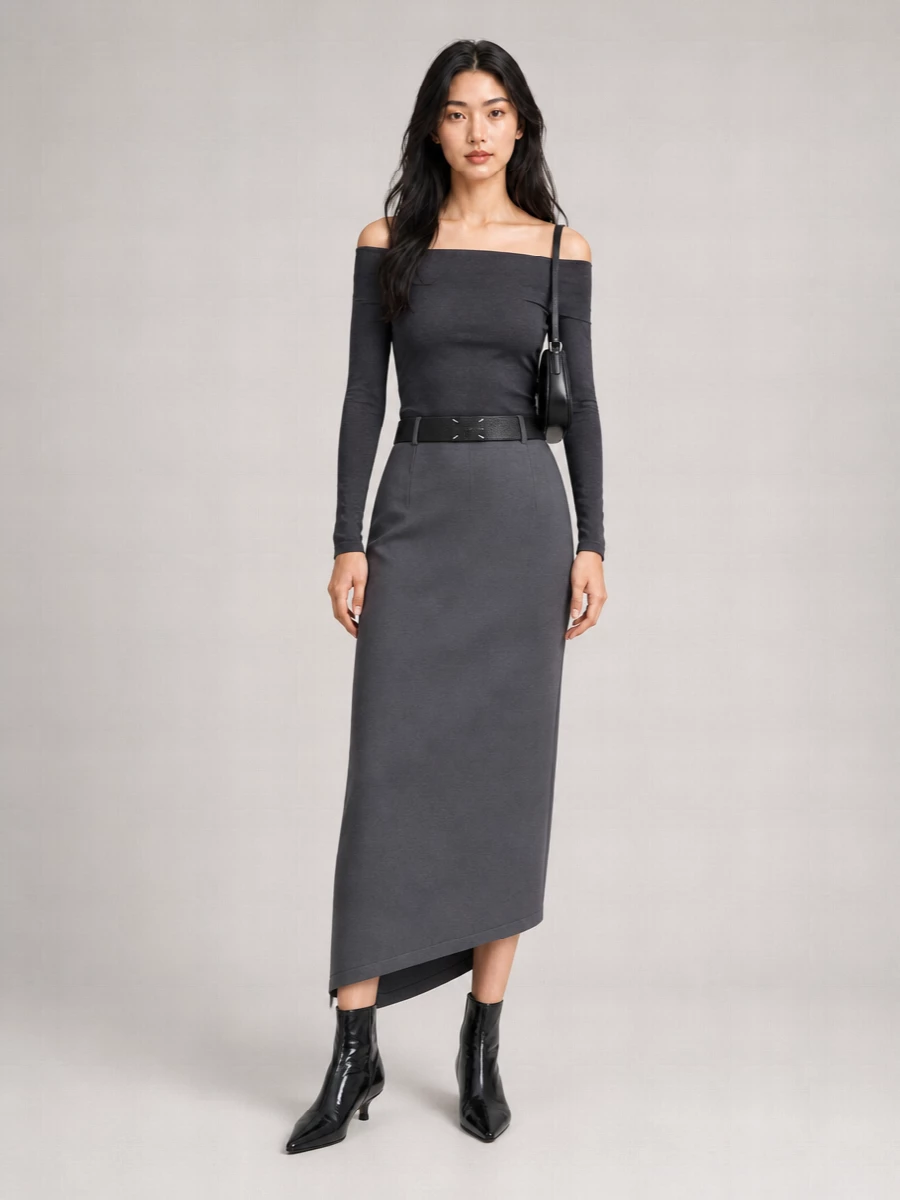 Dries Van Noten Cotton Asymmetric Skirt