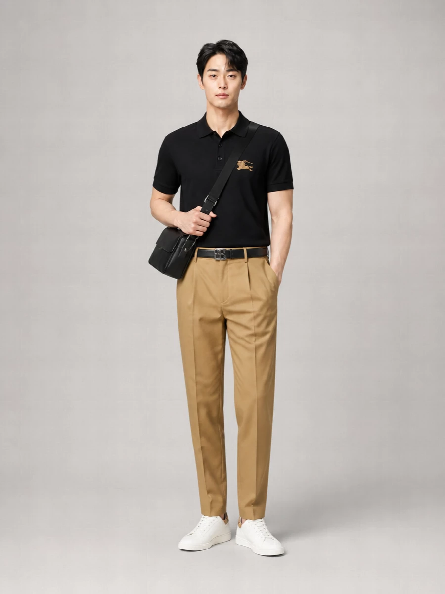 Burberry Cotton Logo-Embroidered Polo Shirt