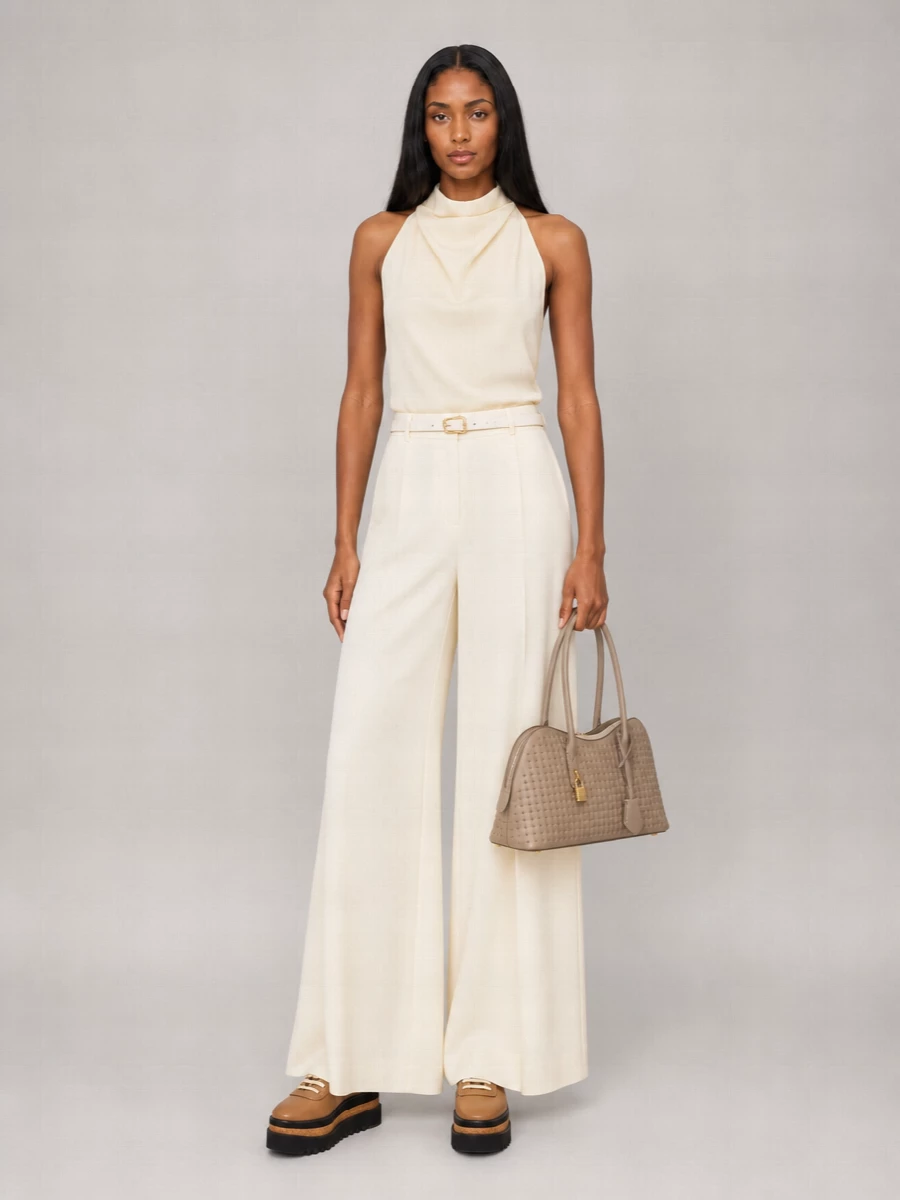 Stella Mccartney Wool Wide-Leg Trousers