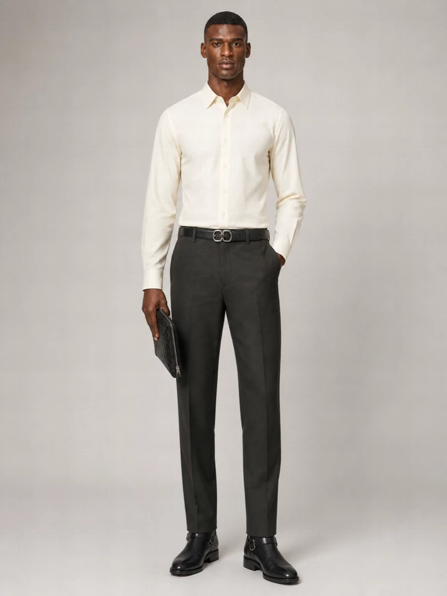 Burberry Wool Straight-Leg Trousers
