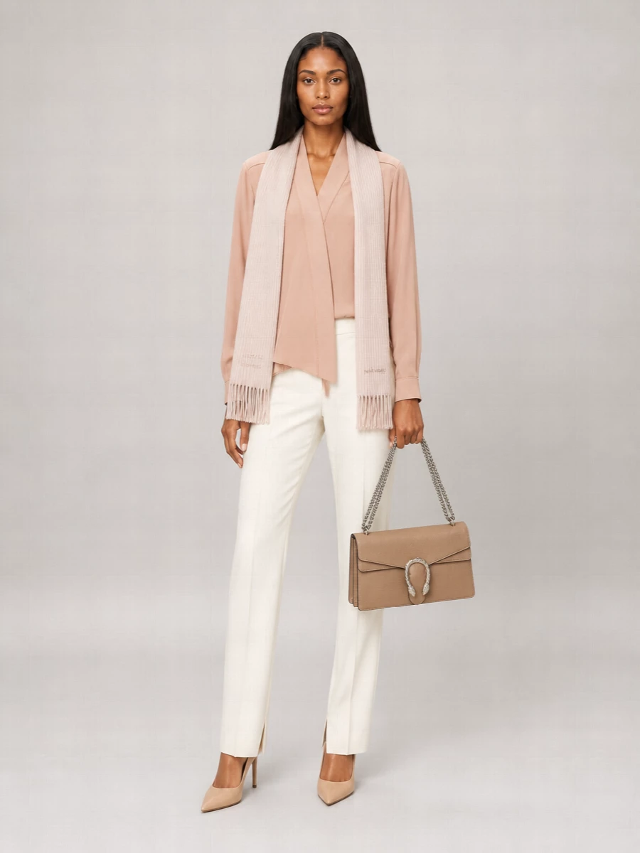 Giorgio Armani Silk V-Neck Blouse