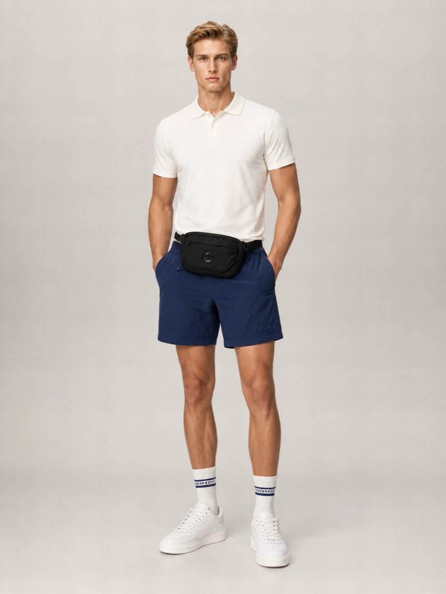 C.p. Company Logo Cotton Polo Shirt