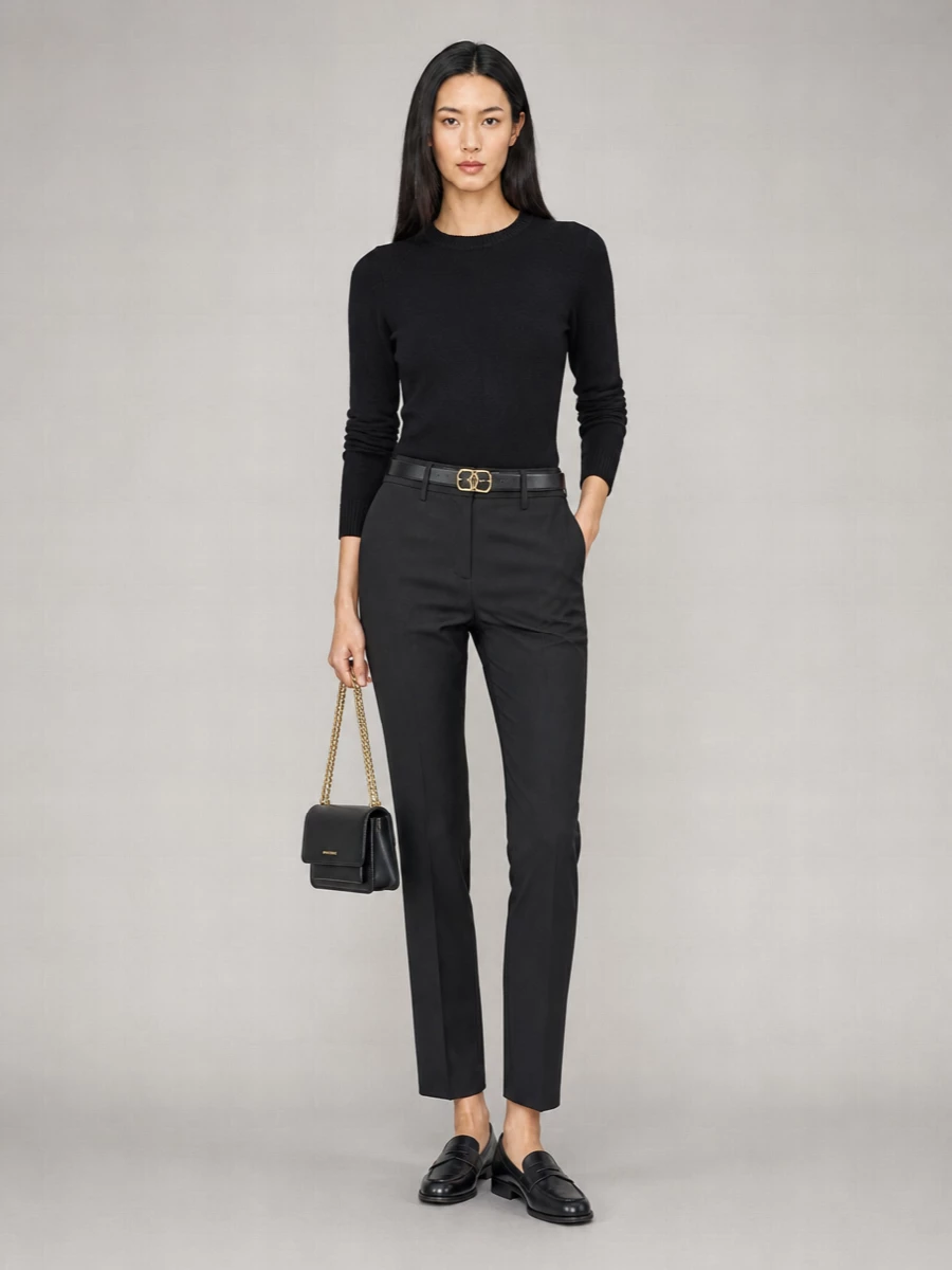 S Max Mara Straight-Leg Suit Trousers