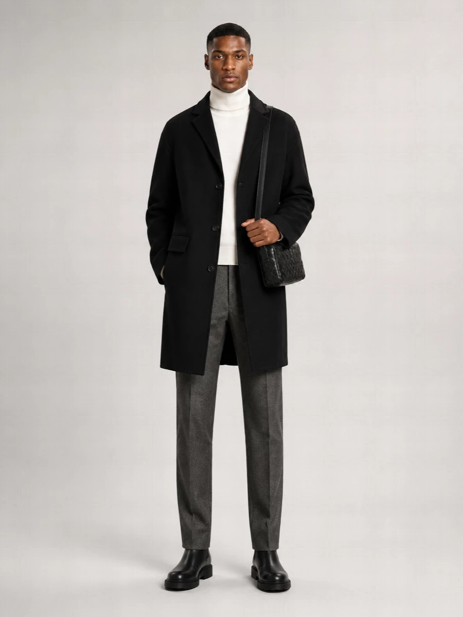Bottega Veneta Wool Single Breasted Coat
