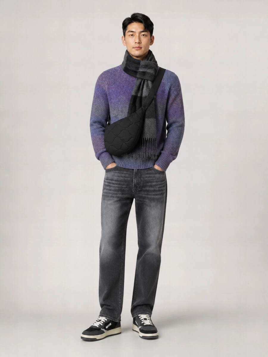 Les Deux Gradient Round-Neck Knit Jumper